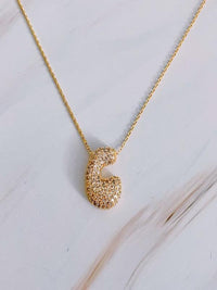 Crystal Bubble Initial Necklace - Spoiled Me Rotten 