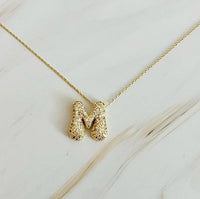 Crystal Bubble Initial Necklace - Spoiled Me Rotten 