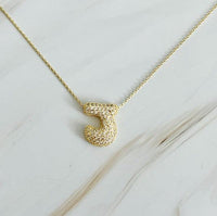 Crystal Bubble Initial Necklace - Spoiled Me Rotten 