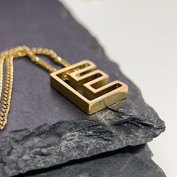 Cutout Letter Personalized Necklace