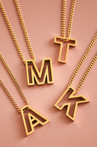 Cutout Letter Personalized Necklace