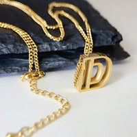 Cutout Letter Personalized Necklace