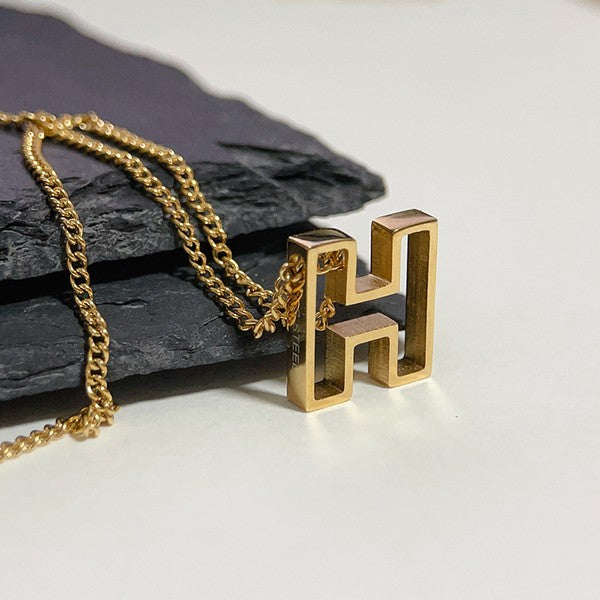 Cutout Letter Personalized Necklace