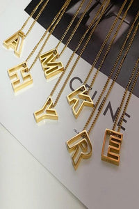 Cutout Letter Personalized Necklace