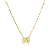 Mini Bubble Initial Letter Personalized Necklace