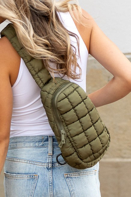 Skyler Quilted Puffer Sling - Spoiled Me Rotten 
