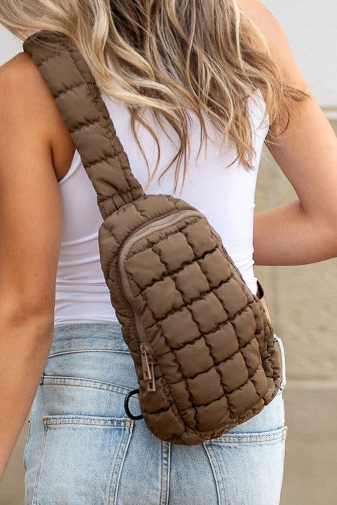 Skyler Quilted Puffer Sling - Spoiled Me Rotten 