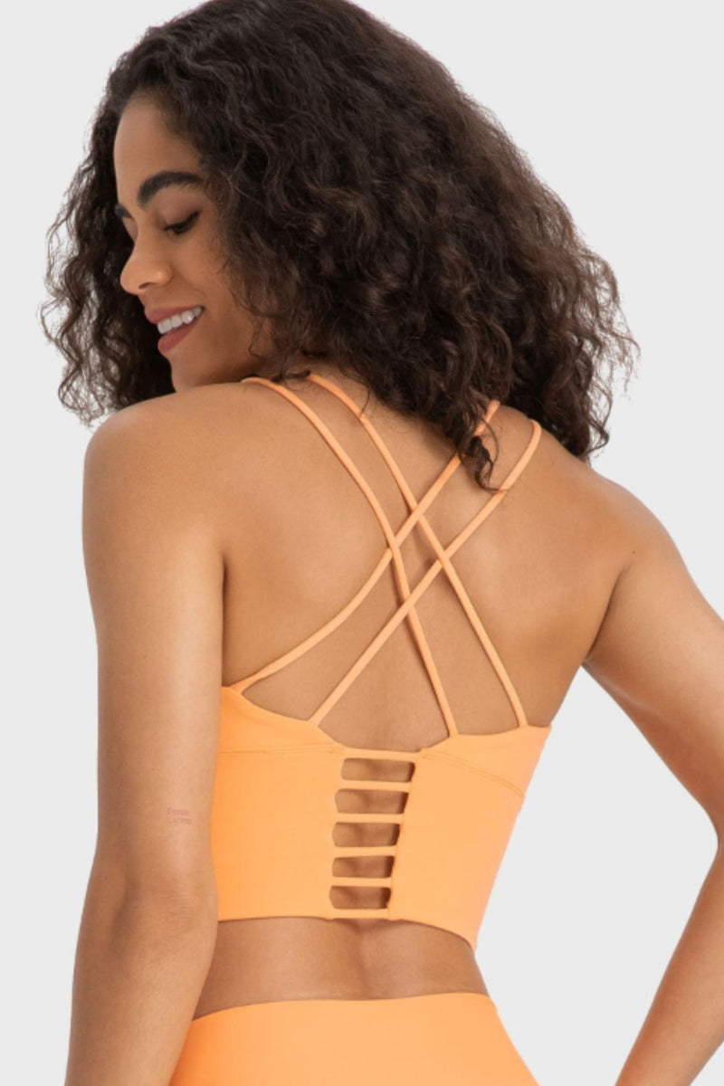 Staying Cozy Crisscross Back Sports Bra