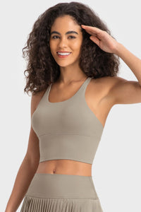 Staying Cozy Crisscross Back Sports Bra