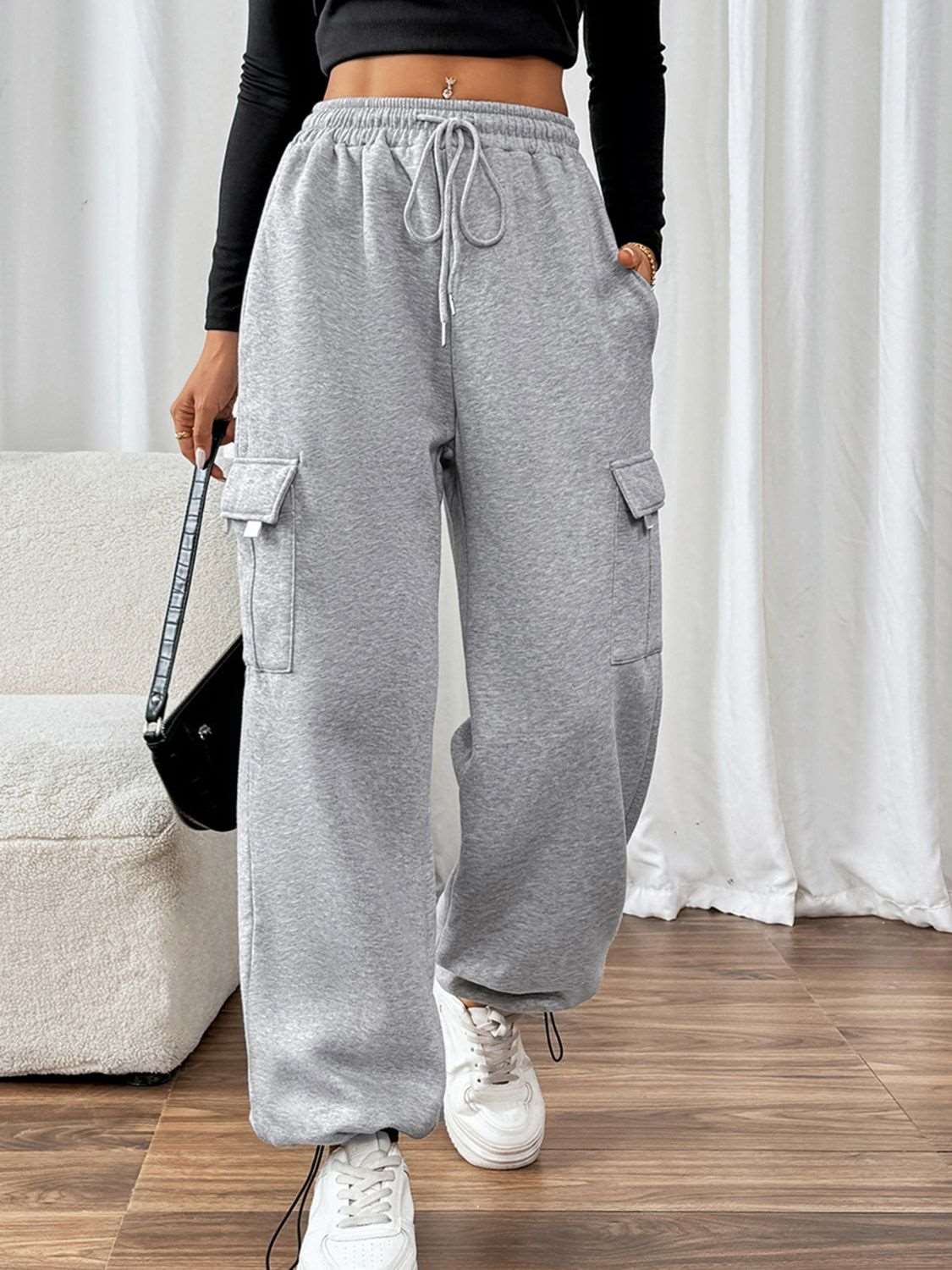 Drawstring Waist Joggers