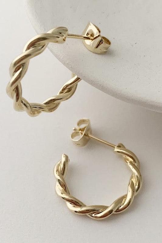 Thick Twist Hoops - Spoiled Me Rotten 