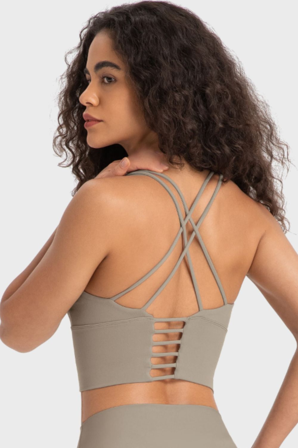 Staying Cozy Crisscross Back Sports Bra