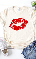 Red Lips Valentines Graphic Tee