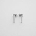 Round Midi Bar Stud Earrings