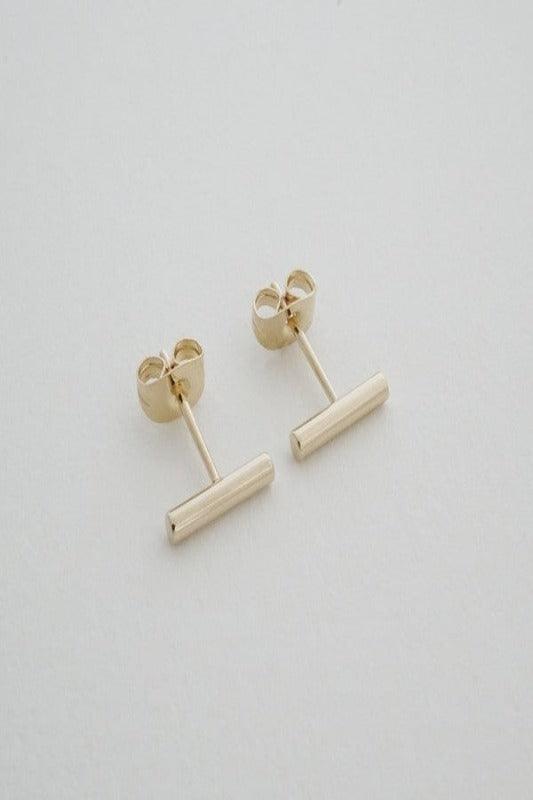 Round Midi Bar Stud Earrings - Spoiled Me Rotten 