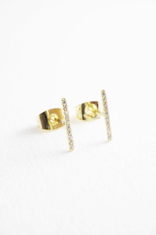 Crystal Bar Earrings - Spoiled Me Rotten 