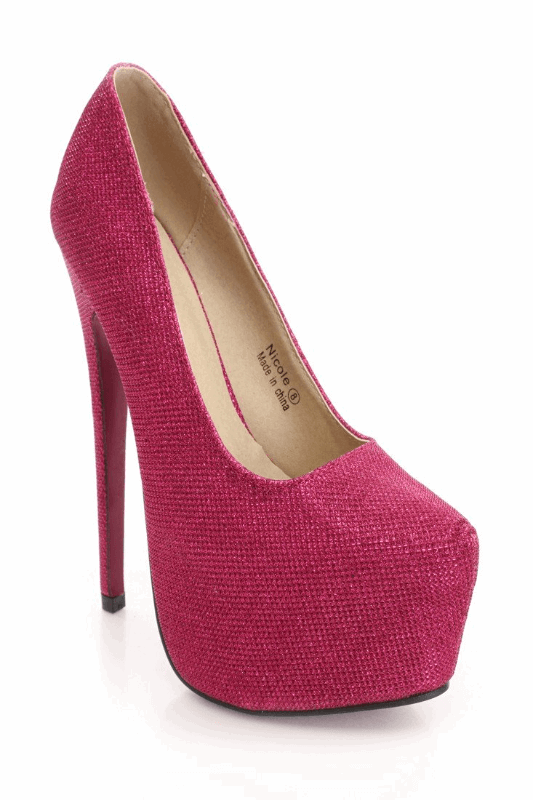 FUCHSIA PINK BOTTOM PLATFORM PUMP - Spoiled Me Rotten 