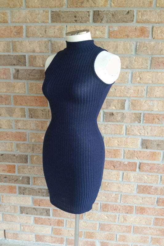 Navy Sleeveless Dress - Spoiled Me Rotten 