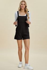 Double Take Full Size Texture Sleeveless Romper - Spoiled Me Rotten 