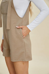 Double Take Full Size Texture Sleeveless Romper - Spoiled Me Rotten 