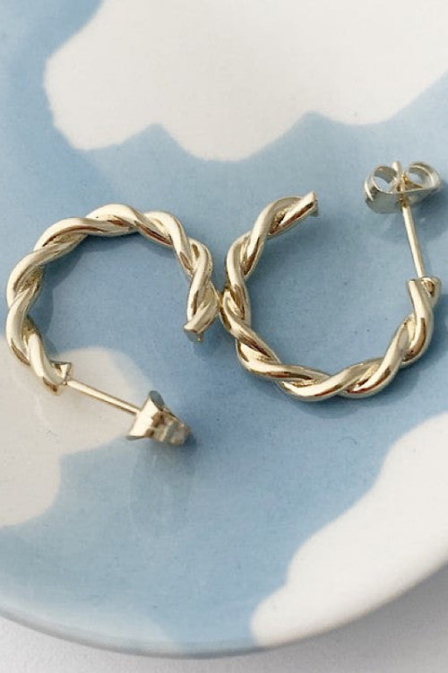 Thick Twist Hoops