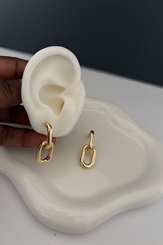 Double Link Chain Earring