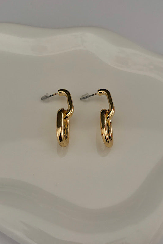 Double Link Chain Earring
