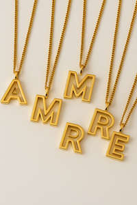 Cutout Initial Letter Necklace