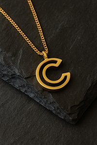 Cutout Initial Letter Necklace