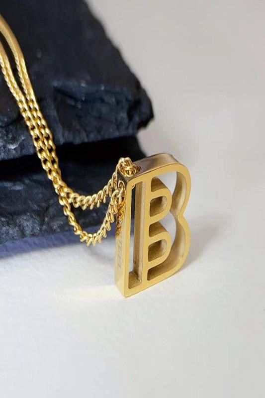 Cutout Letter Personalized Necklace