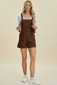 Double Take Full Size Texture Sleeveless Romper - Spoiled Me Rotten 