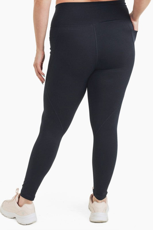 Plus size tummy control leggings in full length