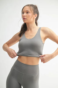 Women wearing gray activewear set