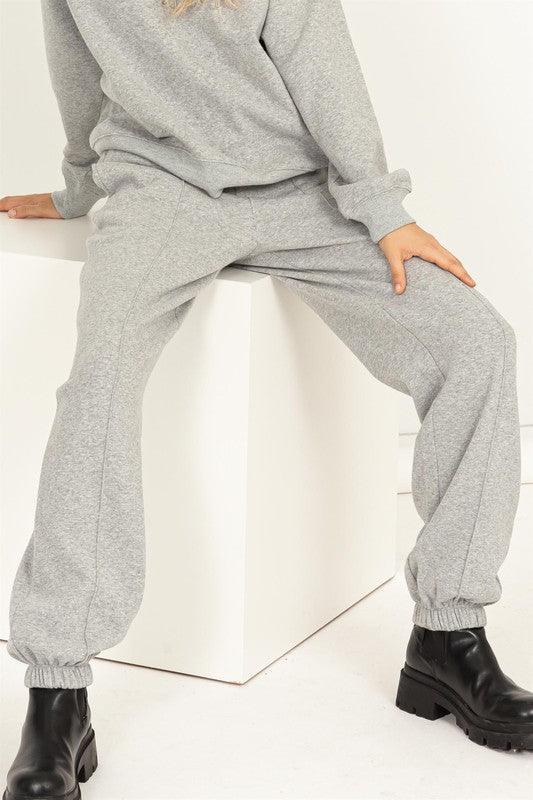 Take High-Waisted Pintuck Sweatpants - Spoiled Me Rotten 
