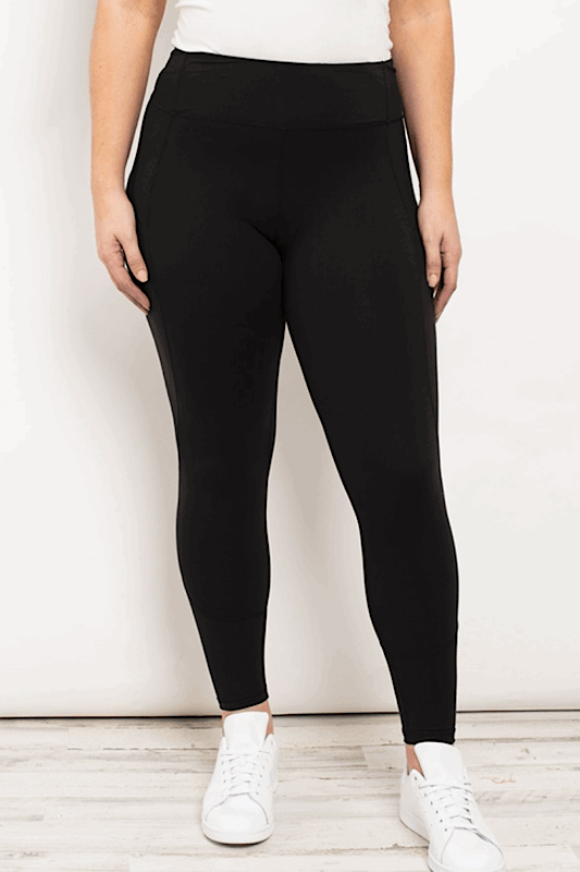 High Waisted Plus Size Black Leggings - Spoiled Me Rotten 