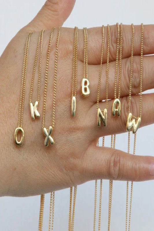 Mini Initial Letter Personalized Necklace - Spoiled Me Rotten 