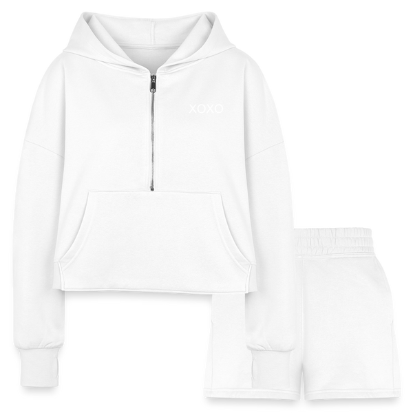 Cropped Hoodie & Jogger Short Set - Spoiled Me Rotten 