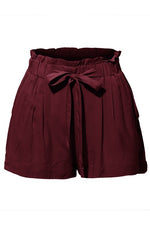 Smocked Belted High Waisted Shorts - Spoiled Me Rotten Boutique 