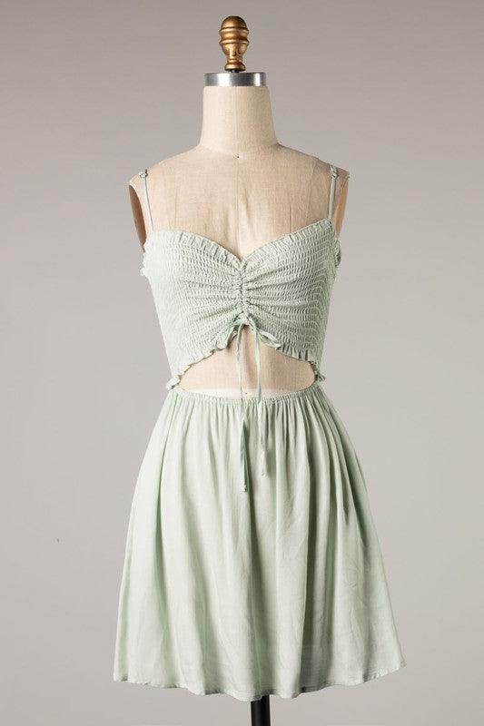 Zoey Sage Dress - Spoiled Me Rotten 