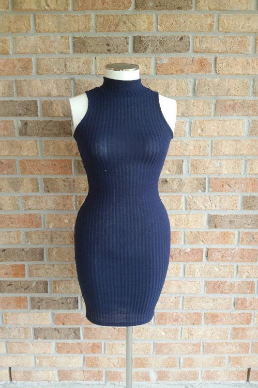 Navy Sleeveless Dress - Spoiled Me Rotten 