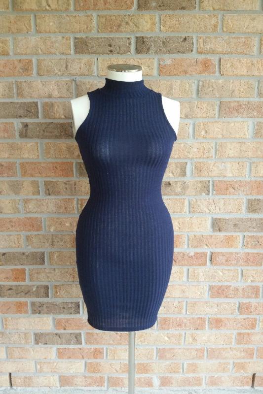Navy Sleeveless Dress - Spoiled Me Rotten Boutique 