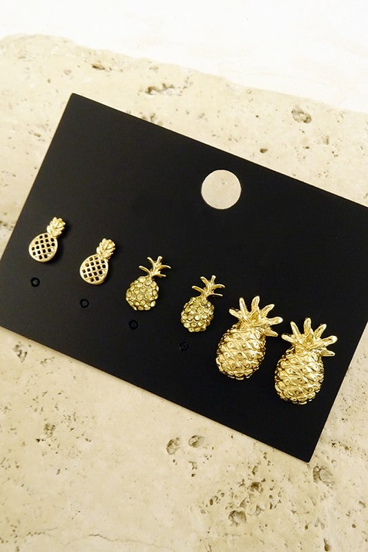 Pineapple Earrings - Spoiled Me Rotten Boutique 