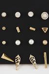 Mixed Gold Stud Earrings - Spoiled Me Rotten Boutique 