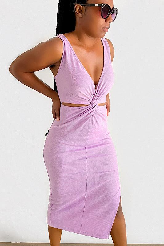Sleeveless Twisted Dress - Spoiled Me Rotten 
