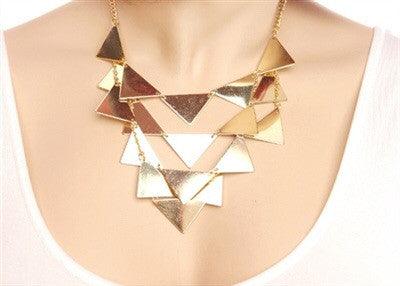 MESH TRIANGLE SHAPE NECKLACE - Spoiled Me Rotten 